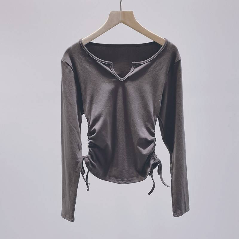 Spot student dance service female long sleeve autumn top classical dance modern dance k Chinese dance exercise uniform is thin body