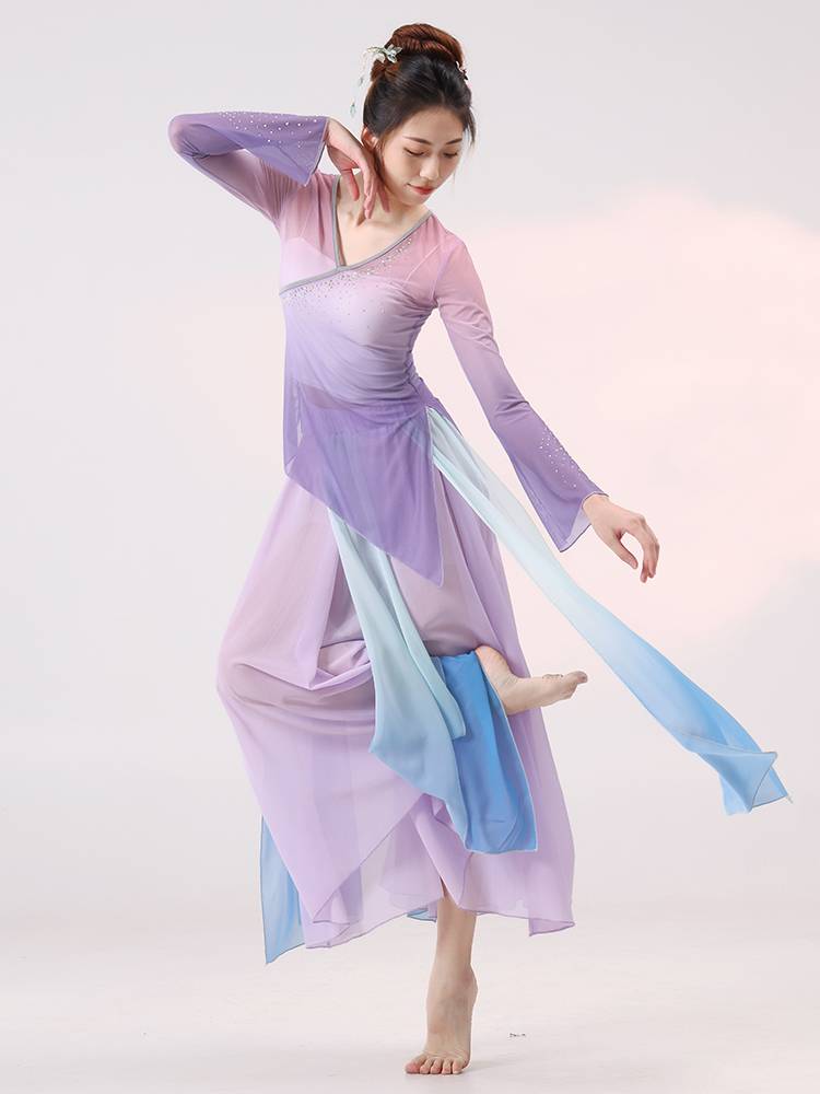 Xuan Palace Classical Dance Clothing Body Rhymes Fairy Fairy Ferry Chinese Wind Hot Drilling Art Examination Performance Dress