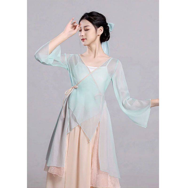 Renting classical dance yarn clothing training service wide -leg pants Fairy elegant female Chinese dance service art test performance 2024 rent