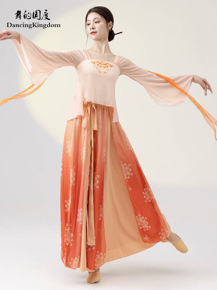 Dance of the national classical dance service female elegant gauze fairy top training, exercise of Chinese dance national dance performances