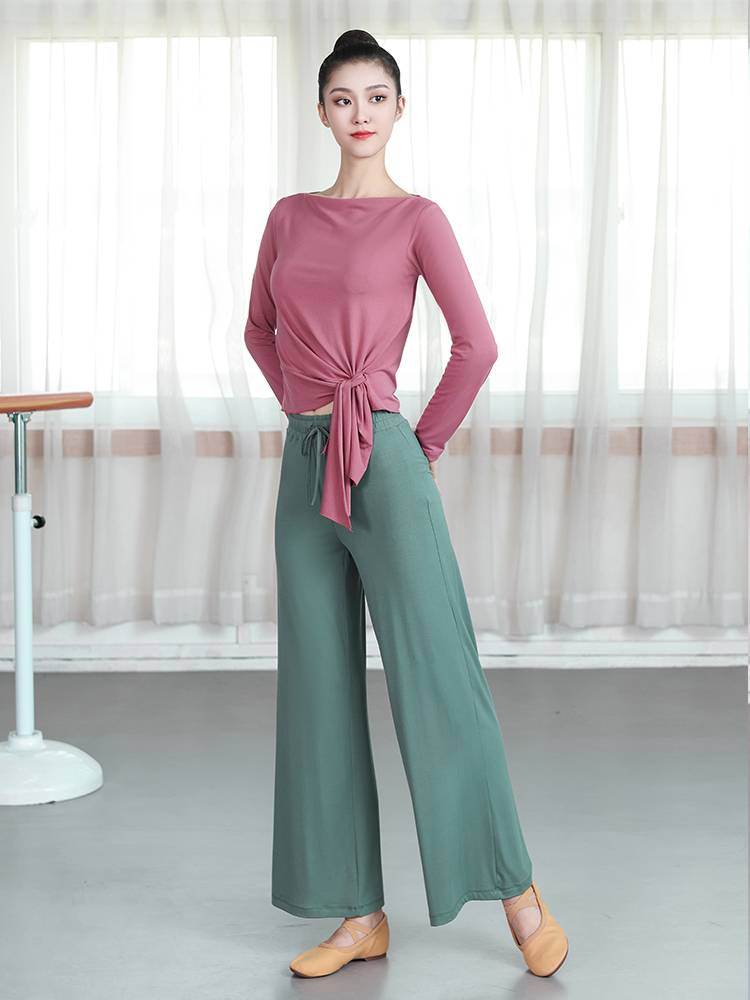 Autumn new Modal loose dance wide -leg pants practice service women's clothes Chinese classical modern dance service