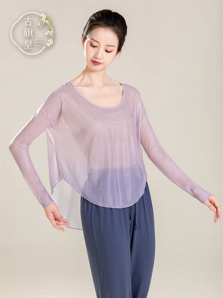 Ancient Banner Emperor Classical Dance Dance Clothing Flowing Body Rhyme Gradient Giney Jacket Chinese Dance Modern Dance Adult Practice Series