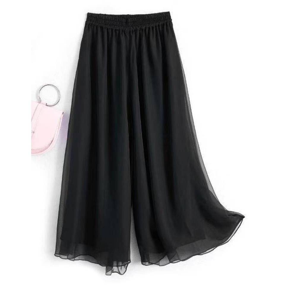 Classical dance trousers white skirt -shaped body practice clothes gauze jacket dance, elegant pants skirt, Chinese dance wide -legged girl
