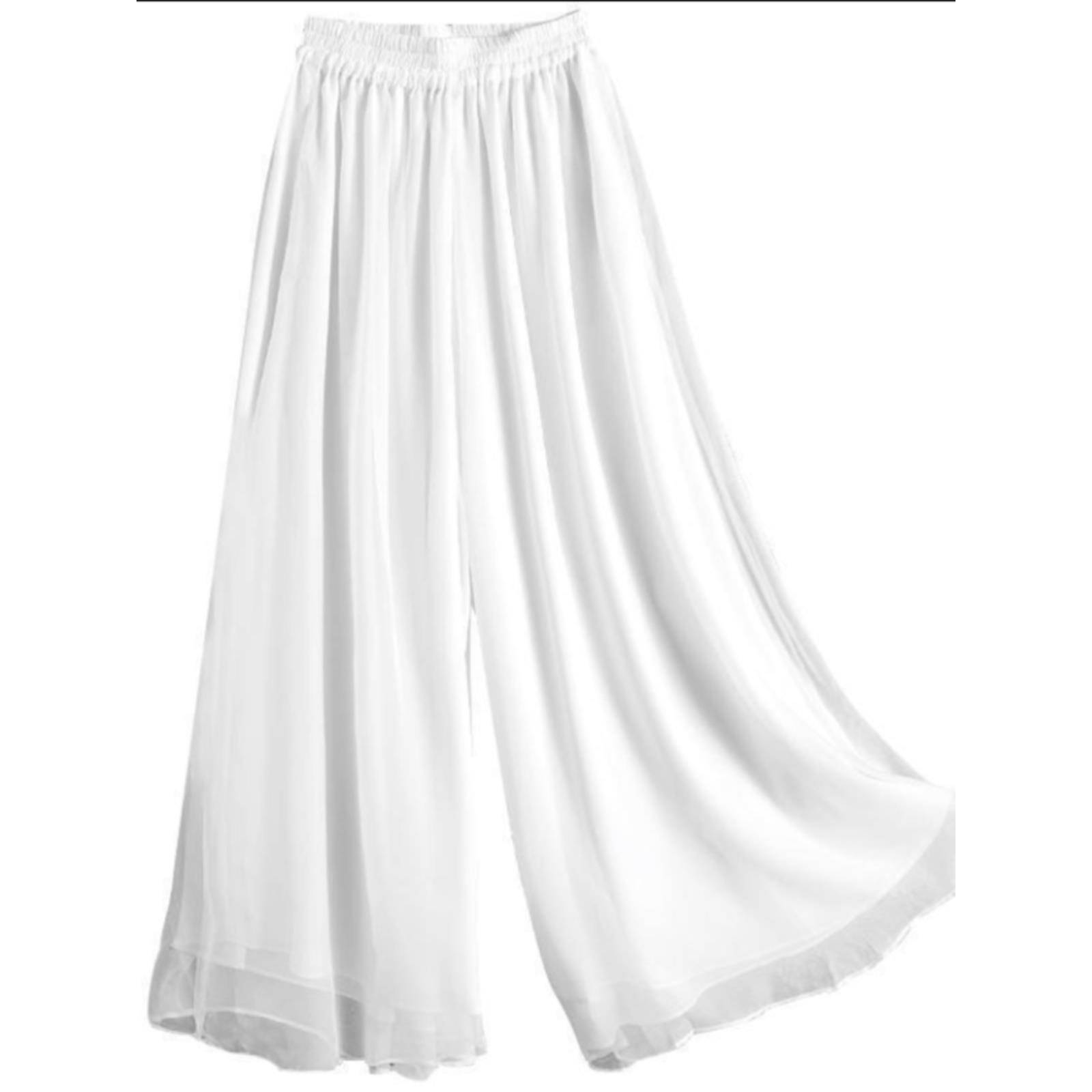 Classical dance trousers white skirt -shaped body practice clothes gauze jacket dance, elegant pants skirt, Chinese dance wide -legged girl