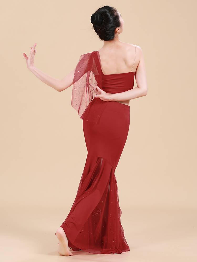 Fuyu Classical Dai Dance Clothing Set Female Slim Bags Hip Fish Tail Skirt Candidates Candidates Performance Clothing Performance Services