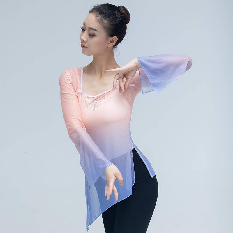 New classical dance body rhyme gap, gauze, clothing, dance and clothing female elegant and ancient style practice service performances to perform national dance