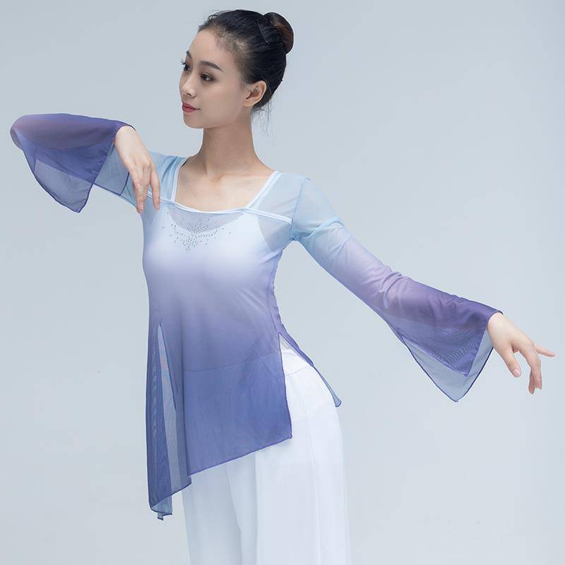 New classical dance body rhyme gap, gauze, clothing, dance and clothing female elegant and ancient style practice service performances to perform national dance