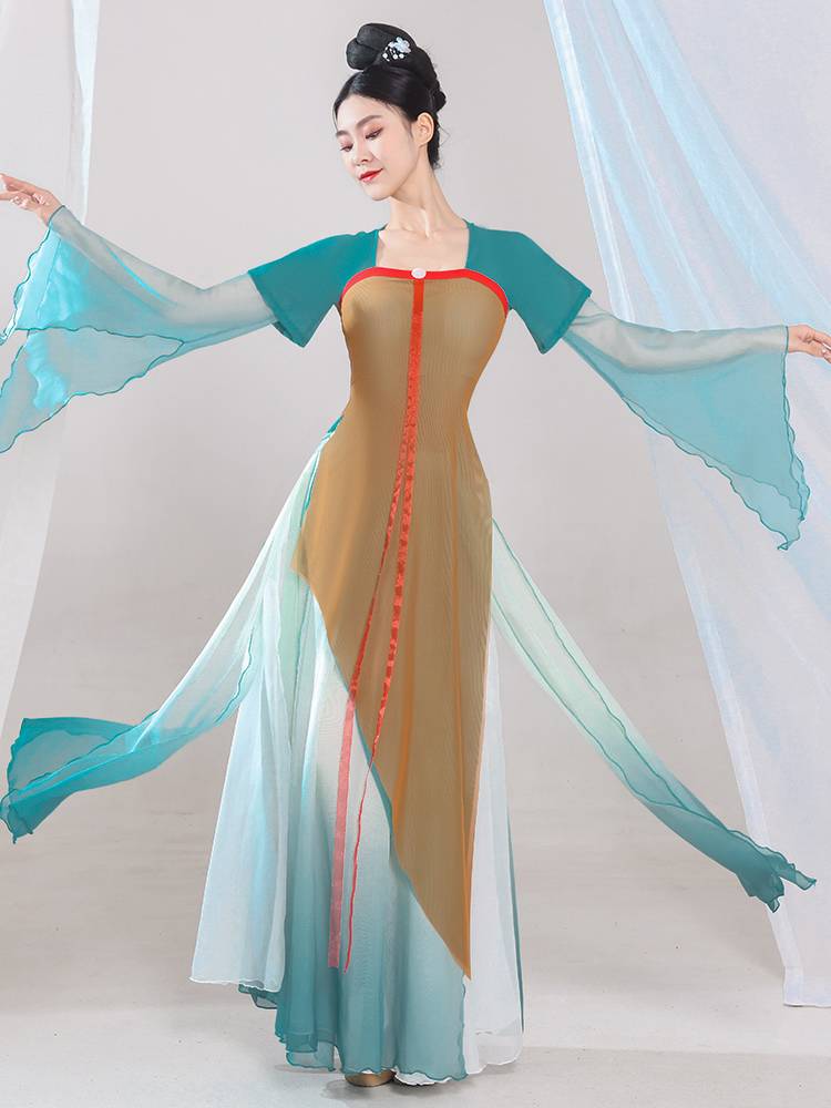 Classical dance dance clothing female Han Tang Qi bust ribbon, elegant gauze Chinese dance performance clothing