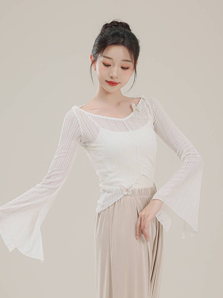 Chun Ruoji Classical Dance clothes gauze female Chinese dance ancient style fairy, elegant body rhyme, modern dance performance clothes
