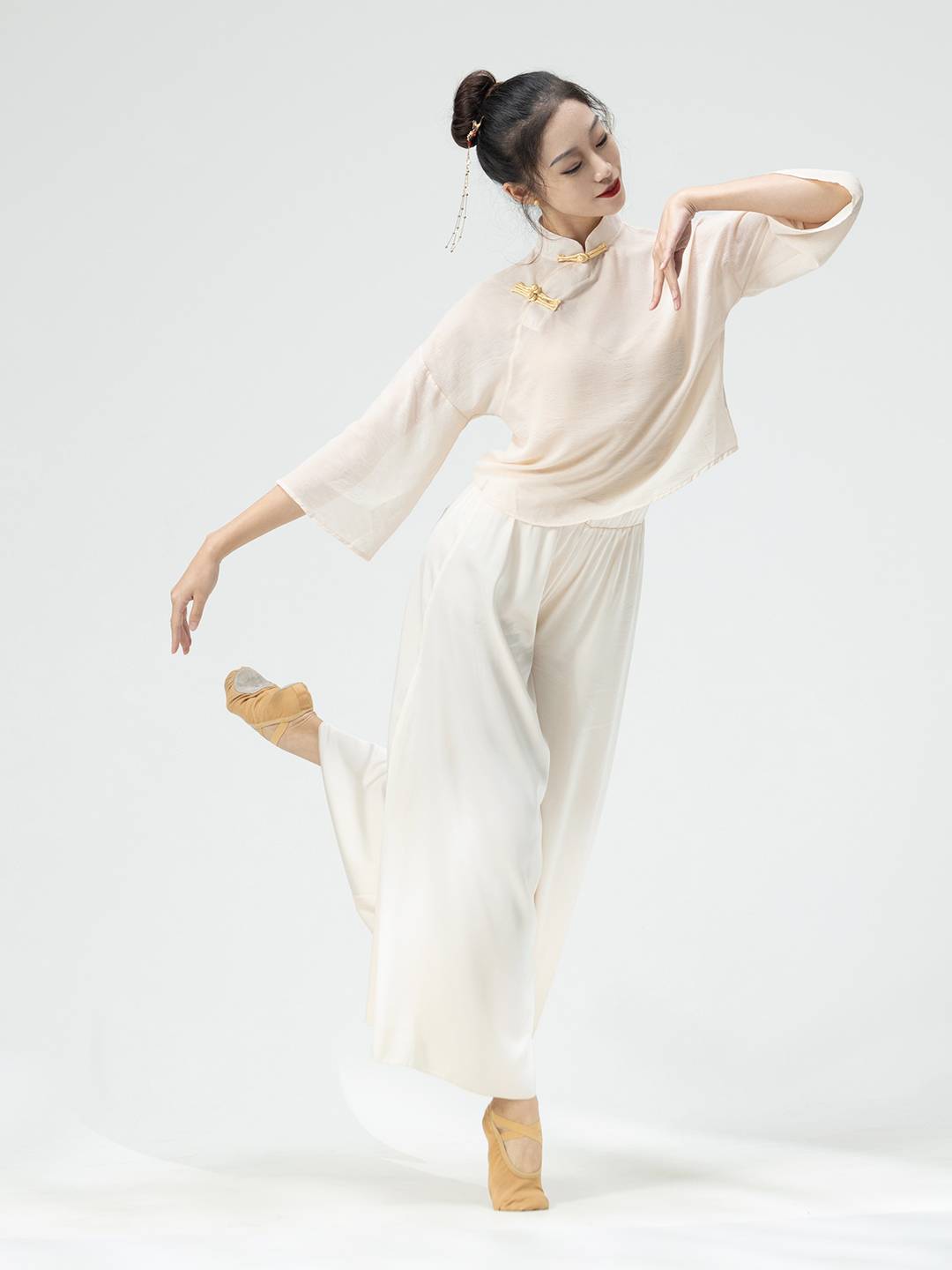 Guofeng Classical Dance cheongsam tops, elegant gauze, practice service performance service new Chinese Chinese dance body rhyme dance clothing