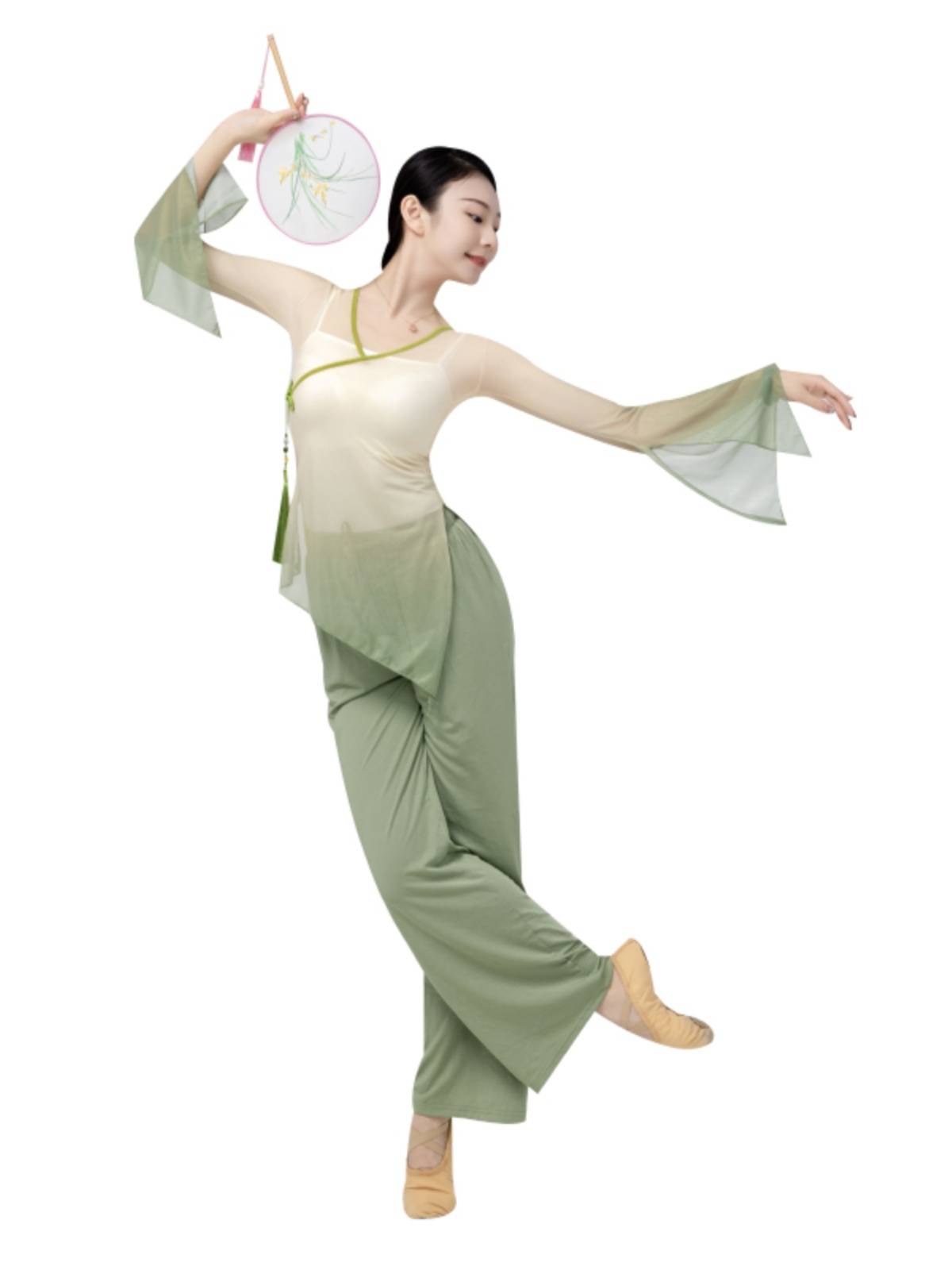 The new female classical dance clothing body rhyme, gradient gauze, practice service, Chinese style national dance, admitted to the top