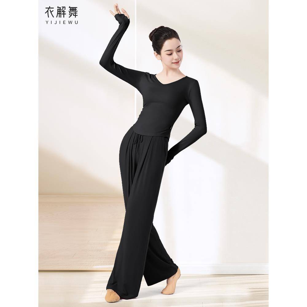 The new practice service shirt, modern dance short -sleeved female Chinese classical dance dance clothing summer body art test dance jacket