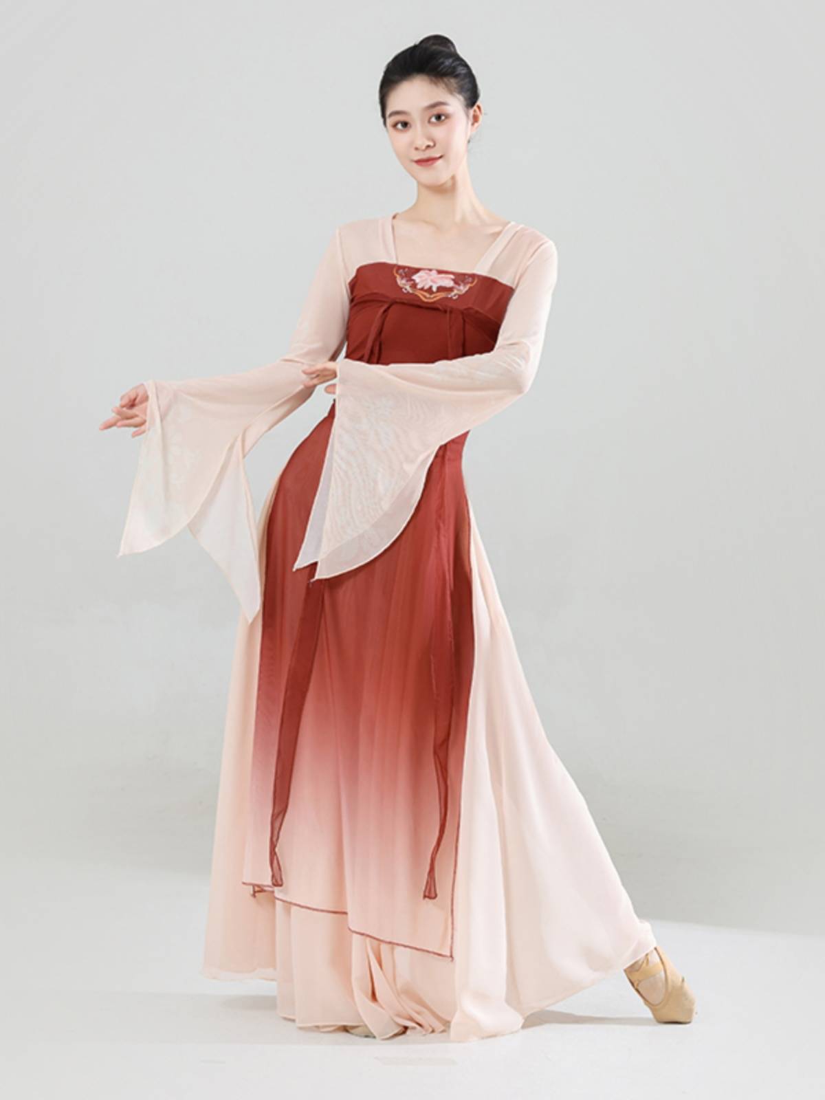 Classical dance dance clothing girl Qi breasts ribbon long body rhyme gauze Chinese dance performance costume ancient style Han Tang dance