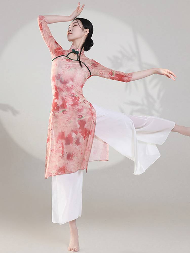 New Guofeng Dance Classical Dance Elastic Water Slim Slim Slim Sleepless High Speed ​​Practice Fan Dance Set