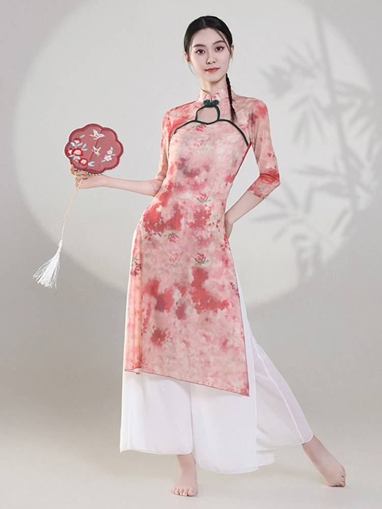 New Guofeng Dance Classical Dance Elastic Water Slim Slim Slim Sleepless High Speed ​​Practice Fan Dance Set