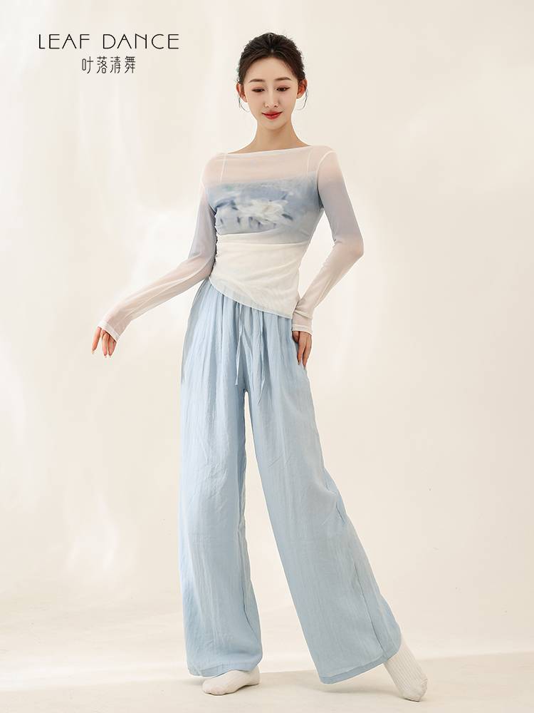 Ye Luo Qing Dance Classical Dance Landy Print Short -sleeved Long -sleeved Charm Charm Chinese Dance Modern Dance Dance Dance Series