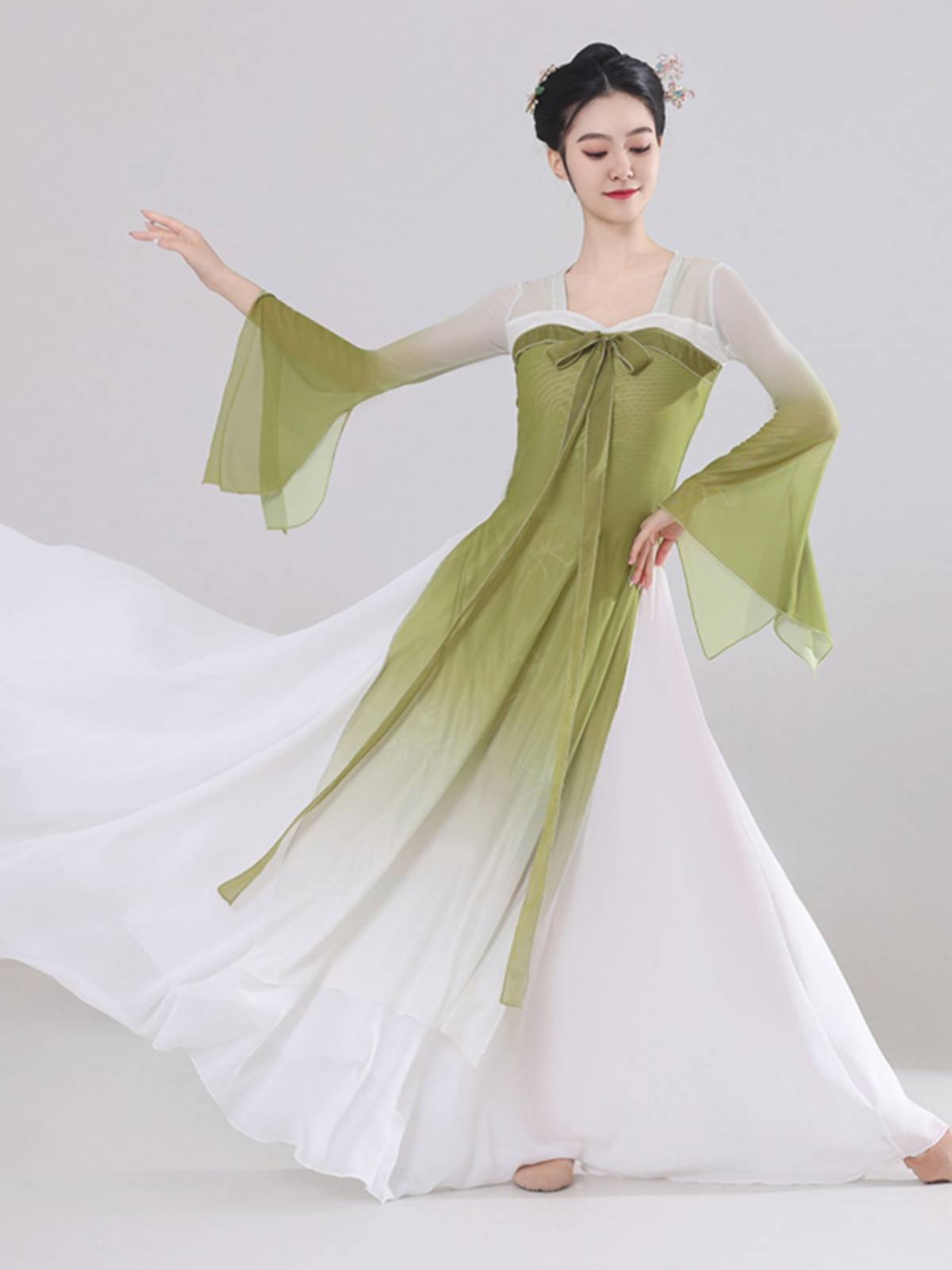 Classical dance dance service female elegant body rhyme long gauze Chinese dance performance service ancient style Qi breasts Han Tang dance service