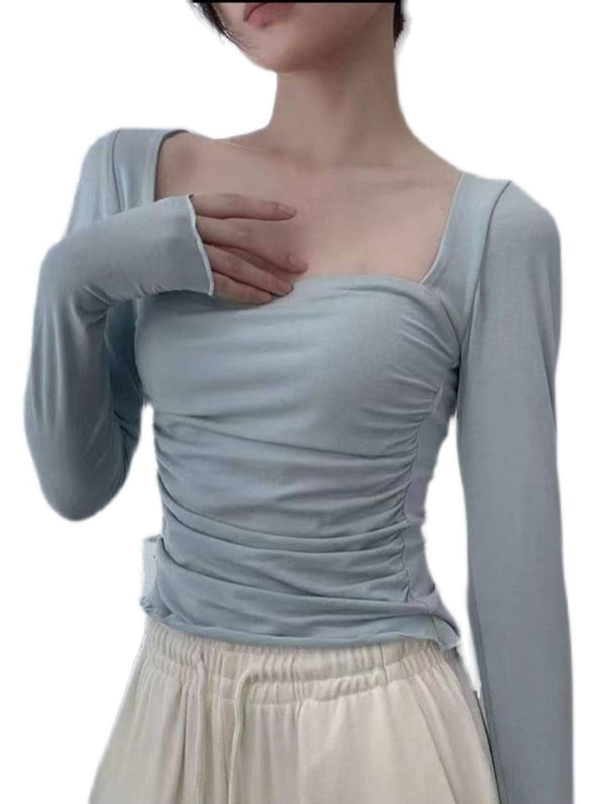 Modern dance service adult female Chinese dance exercise classical dance test -shaped body tops are thin and thin dedicated dance students