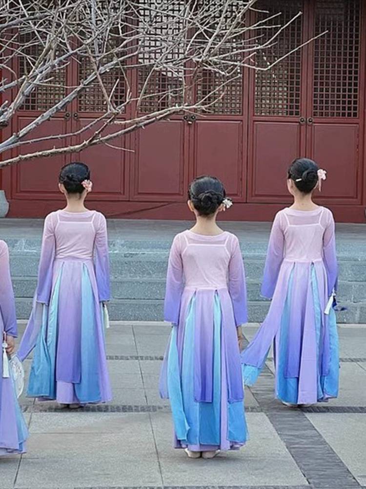 Children's Classical Dance Performance Services Spring March Jiangnan Girls Dance Services Peach Blossom Circular Makeup Chinese Wind Practice Service