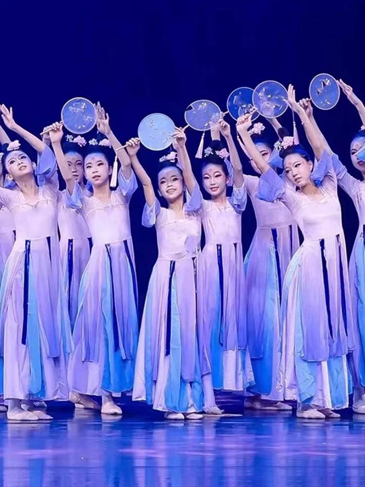 Children's Classical Dance Performance Services Spring March Jiangnan Girls Dance Services Peach Blossom Circular Makeup Chinese Wind Practice Service