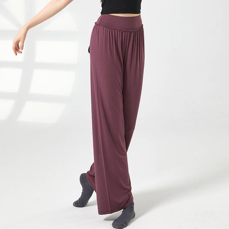 Dance pants new spring and summer wide -leg pants Modern dance pants feel Chinese dance national clothing classical dance exercise suit