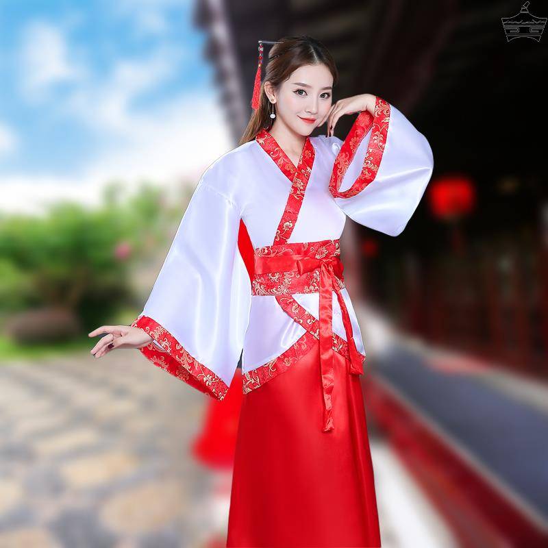 Tang Costume Hanfu Female Fairy Concubine Princess PERFORMING THE CLASSICAL DANCE HAN TANGQU Hem hem Hemfe