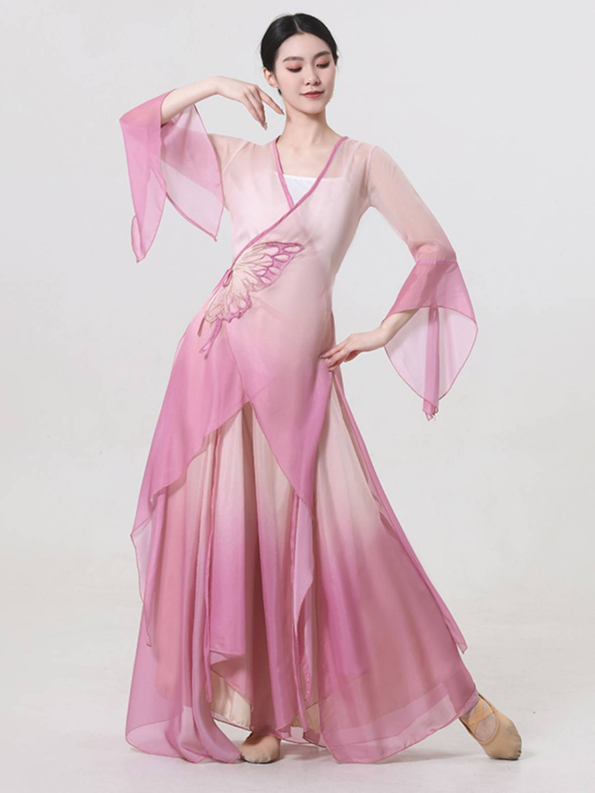 Classical Dance Ya Yue Shi Rhyme Performance Grand Curvit Training Female Permanent Butterfly Gradient Practice Gonggiefu Chinese Dance Services