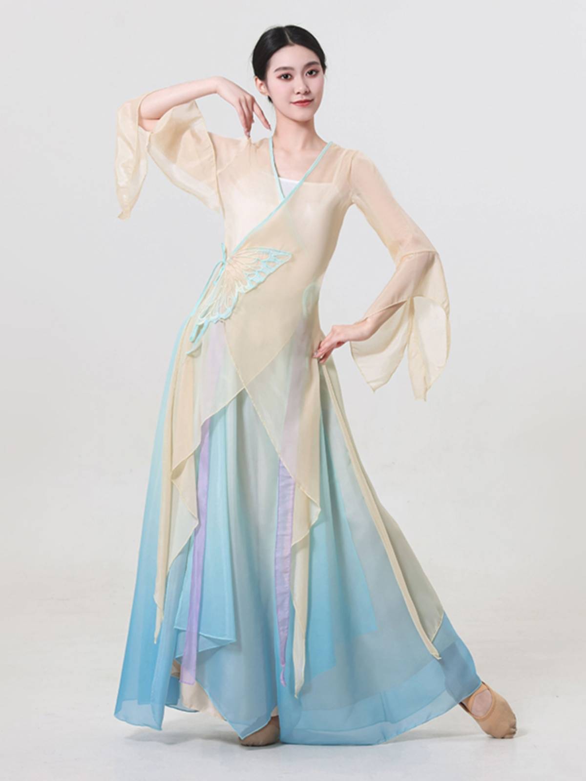 Classical Dance Ya Yue Shi Rhyme Performance Grand Curvit Training Female Permanent Butterfly Gradient Practice Gonggiefu Chinese Dance Services