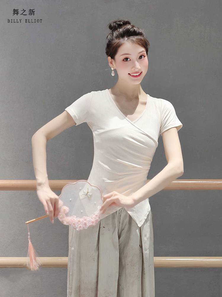 Dance top Women's new shape training service classical dance practice service summer short -sleeved modern dance clothes in summer