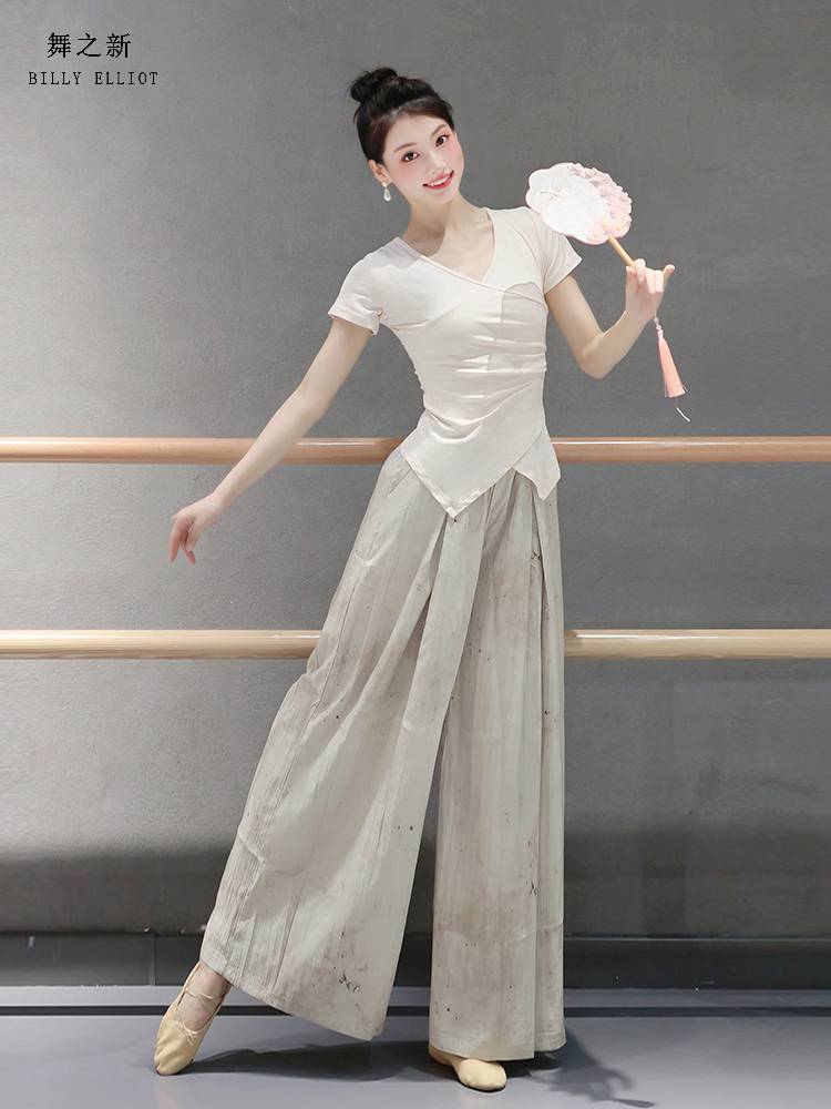 Dance top Women's new shape training service classical dance practice service summer short -sleeved modern dance clothes in summer