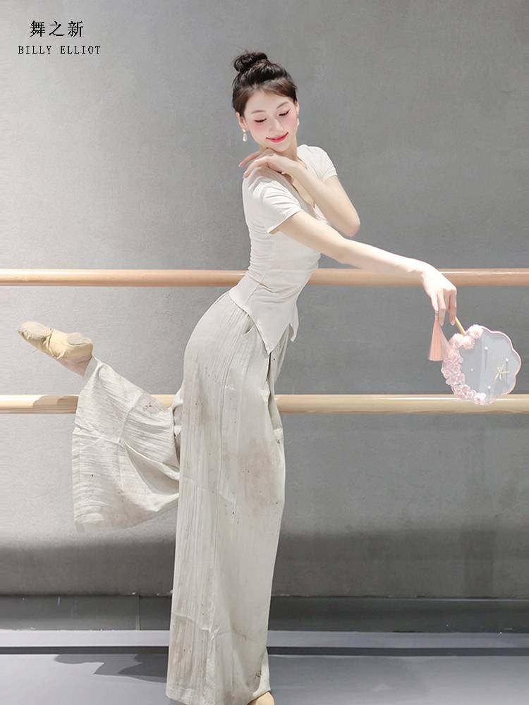 Dance top Women's new shape training service classical dance practice service summer short -sleeved modern dance clothes in summer