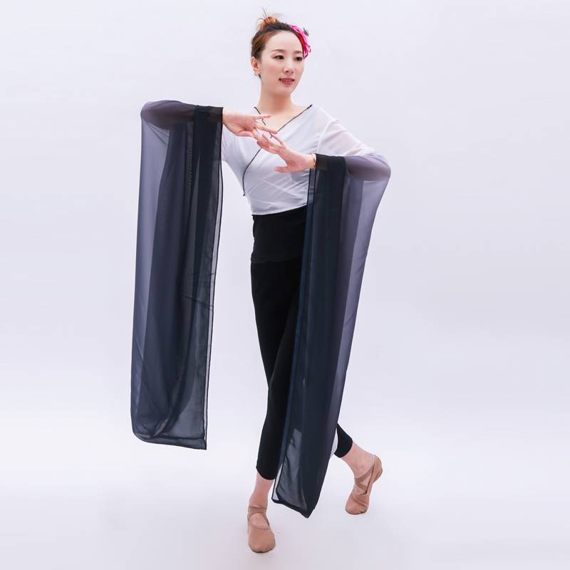 Han and Tang dance practice clothes gauze, wide -sleeved top, female Hanfu big sleeve shirt classical dance shock Hong dance performance service
