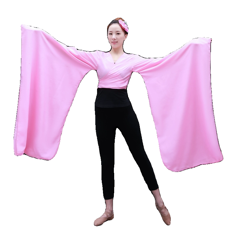 Han and Tang dance practice clothes gauze, wide -sleeved top, female Hanfu big sleeve shirt classical dance shock Hong dance performance service