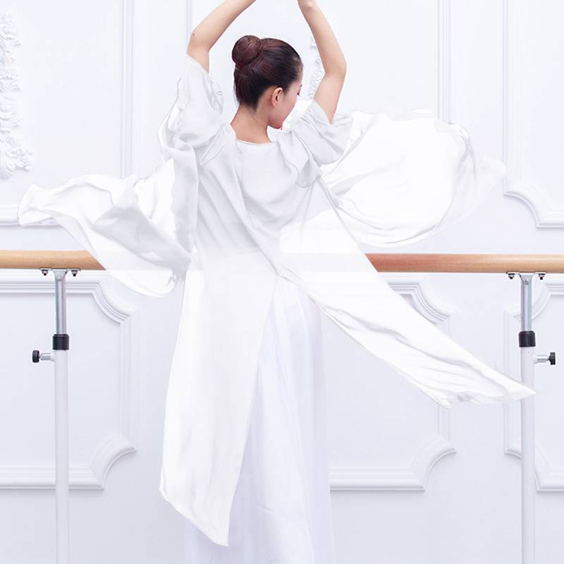 The new classical dance service female elegant Chinese style modern dance watch show cardigan practicing dance dance clothes elastic gauze jacket
