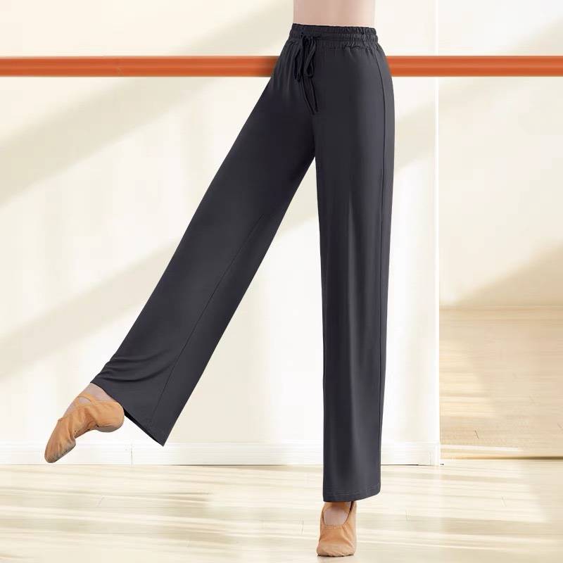 Dance practice pants female yoga pants wide -leg pants loose shape straight pants Modal modern dance classical dance pants