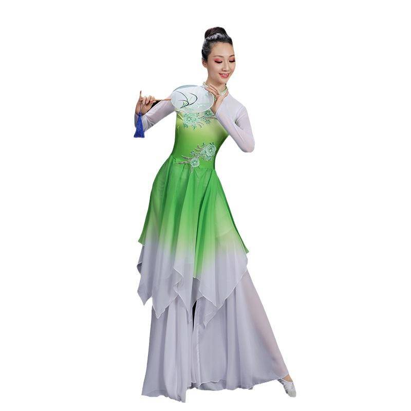 Classical Dance Performance Service Female New Worching Dance Clothing Chinese Wind Set Fan Dance Yangge Server