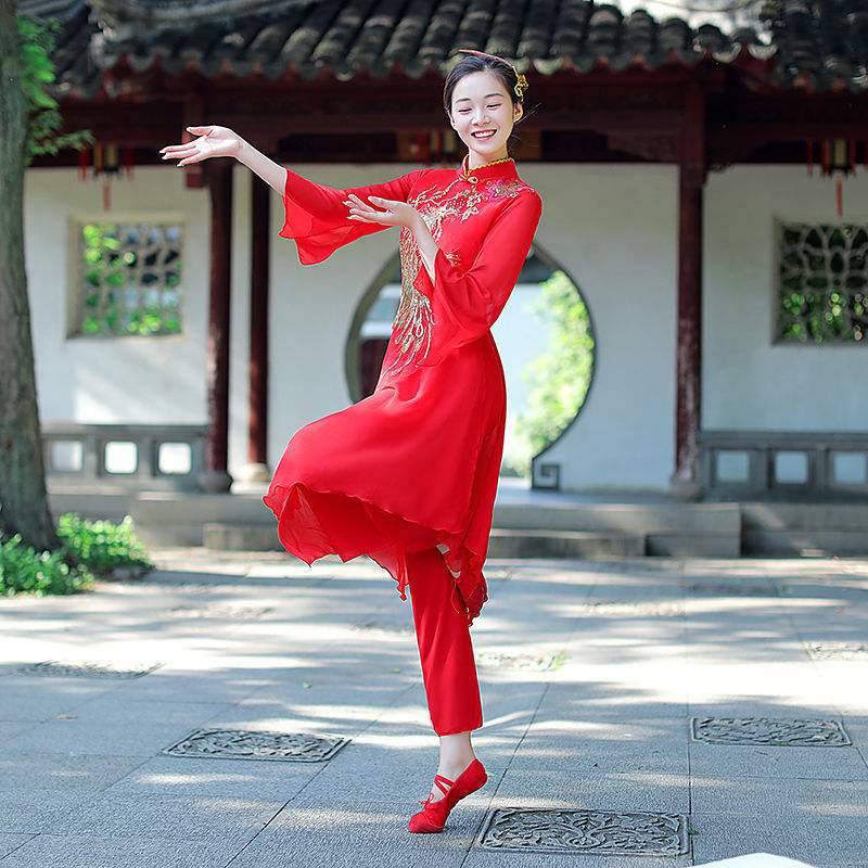 Unmun Classical Dance Performance Services Female Yangge Server New Flowing Style National Dance Dance Dance Clothing