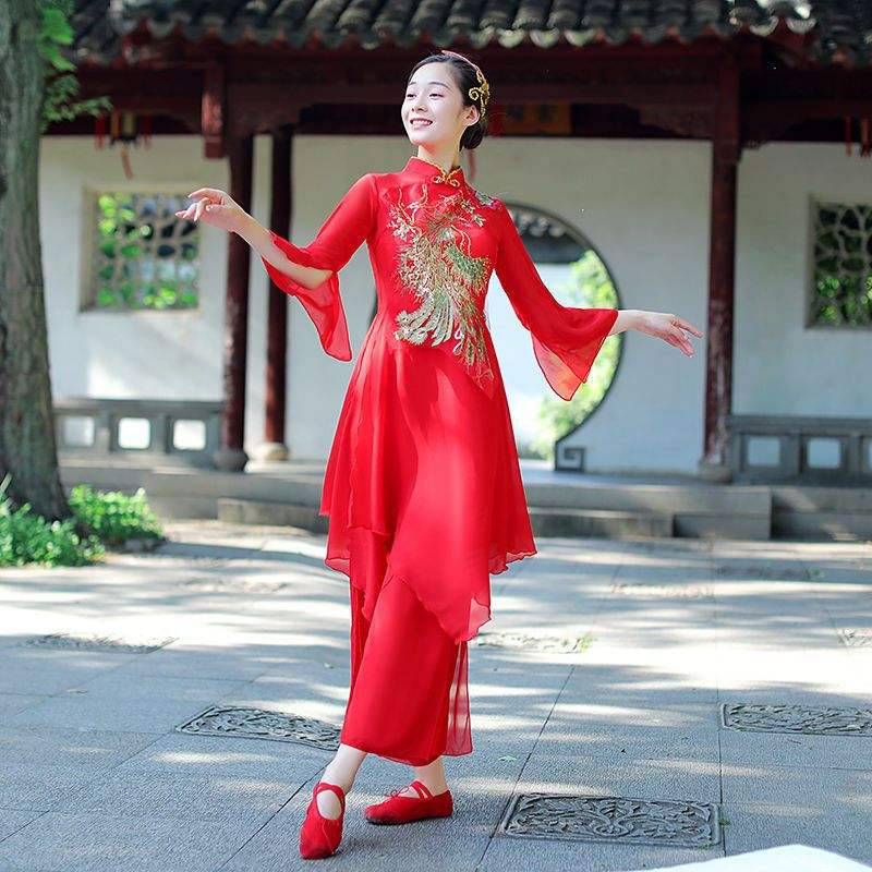 Unmun Classical Dance Performance Services Female Yangge Server New Flowing Style National Dance Dance Dance Clothing