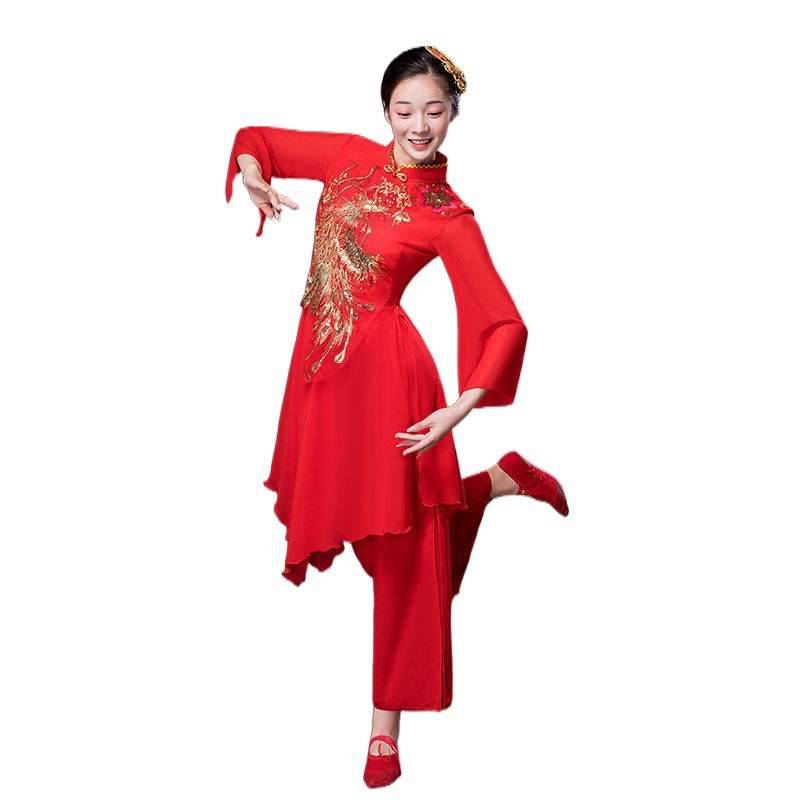 Unmun Classical Dance Performance Services Female Yangge Server New Flowing Style National Dance Dance Dance Clothing