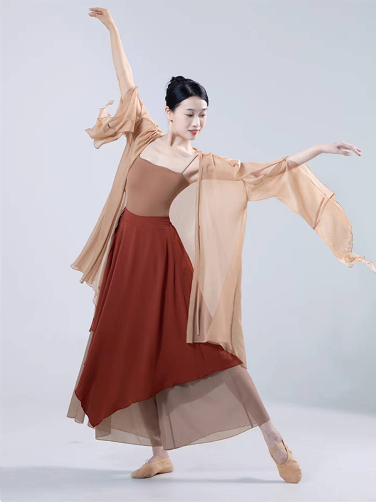 Classical dance clothing gauze elegant actress performance service fairy flared sleeve