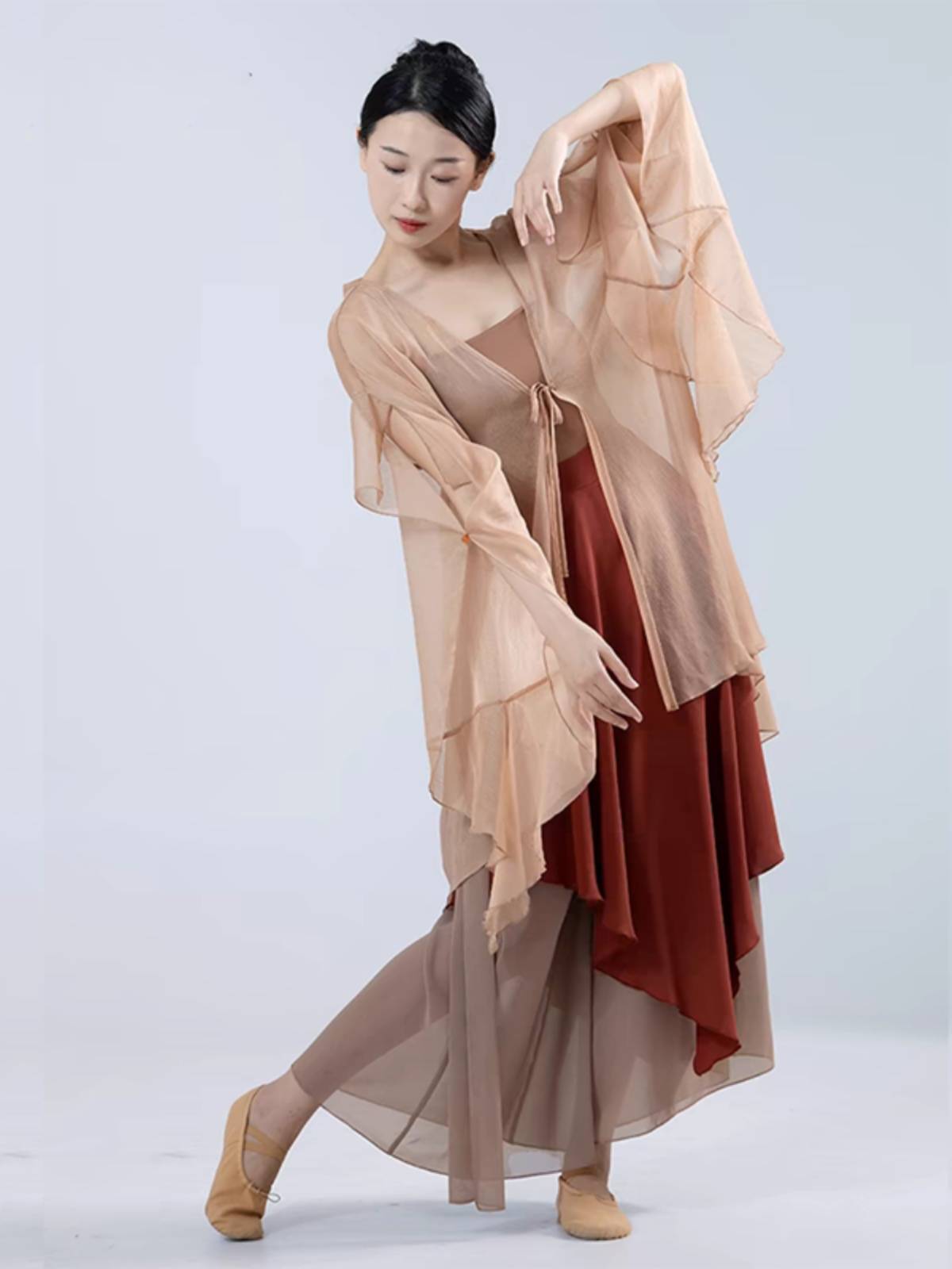 Classical dance clothing gauze elegant actress performance service fairy flared sleeve