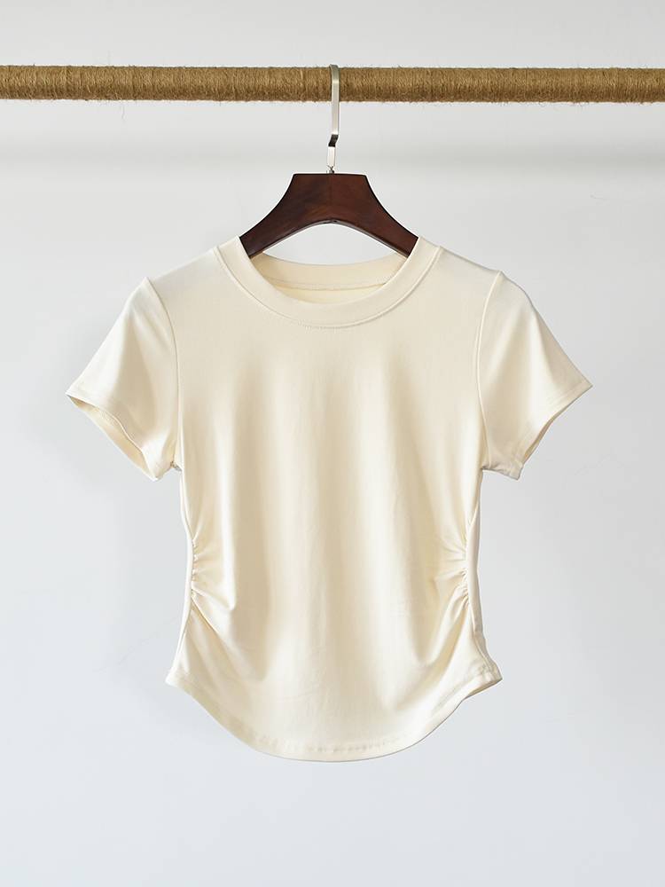 Short dance service female short -sleeved slim dance top modern dance exercises, classical Chinese dance clothing shape clothes