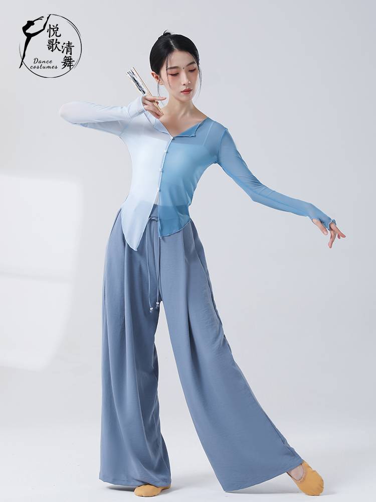 Classical dance gauze top performance service girl elegant foundation clothing test dance dance service Chinese dance training service summer