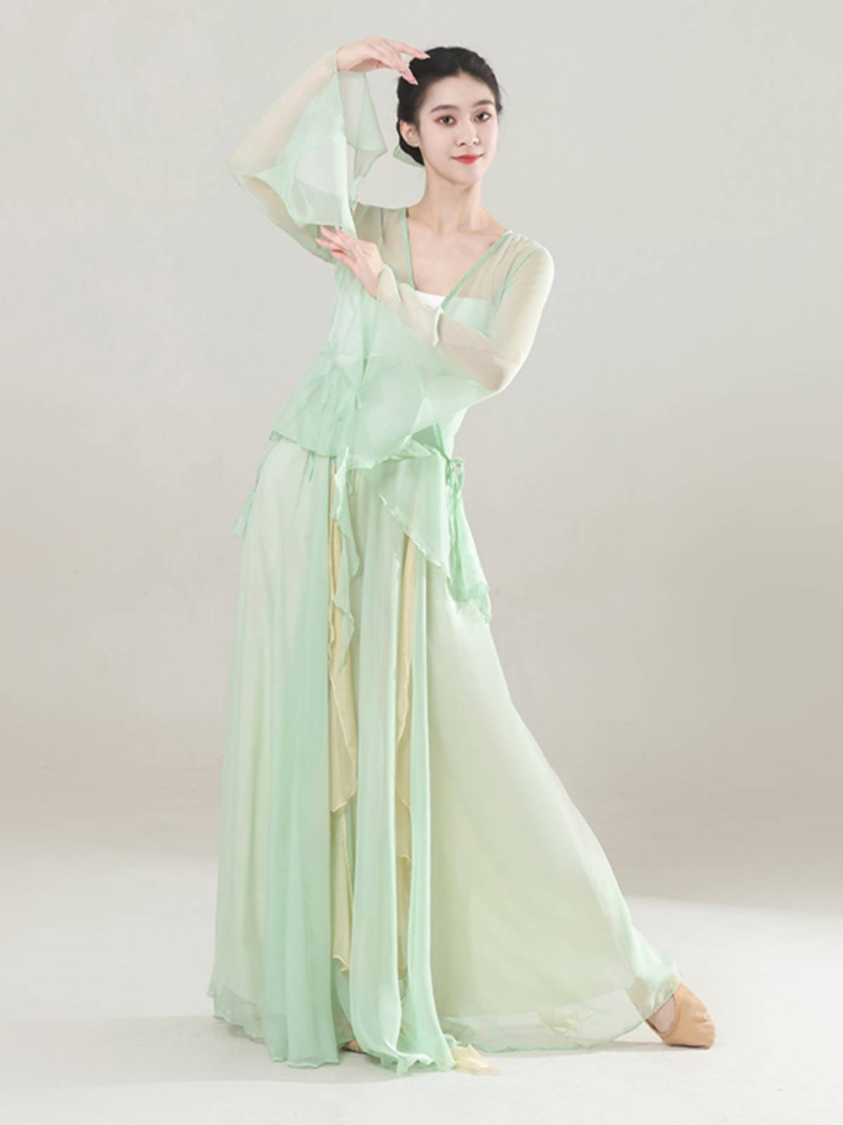 Classical dance clothing female elegant gauze Chinese dance exercises, body rhyme, immortal national dance art test performance service ancient style