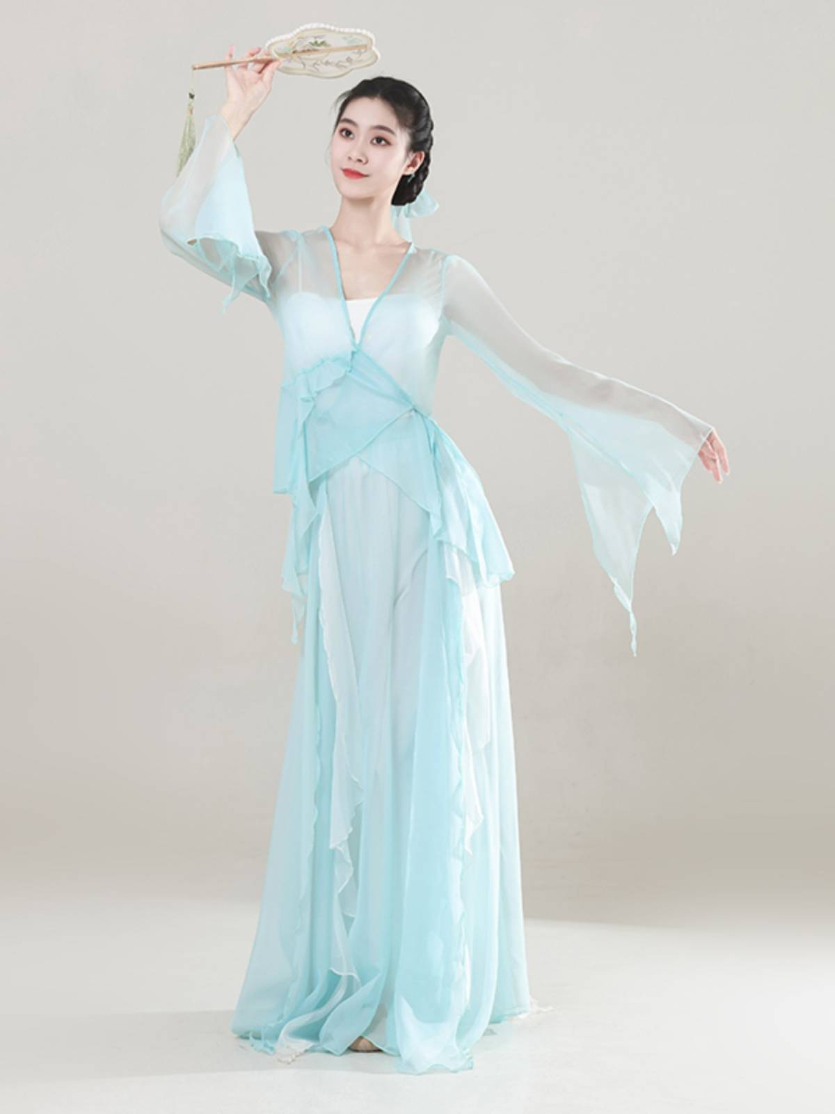 Classical dance clothing female elegant gauze Chinese dance exercises, body rhyme, immortal national dance art test performance service ancient style