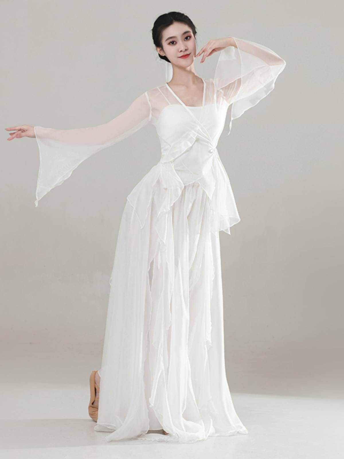 Classical dance clothing female elegant gauze Chinese dance exercises, body rhyme, immortal national dance art test performance service ancient style