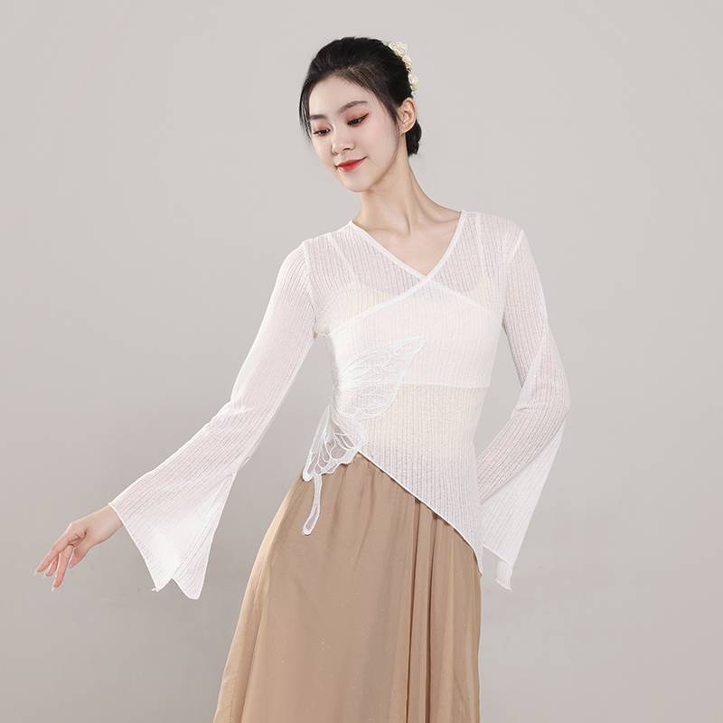 Classical Dance Network Saverya Jacket Butterfly Body Server Server Small Practice Gong Server Chinese Dance Performance Server Long Sleeve Tau