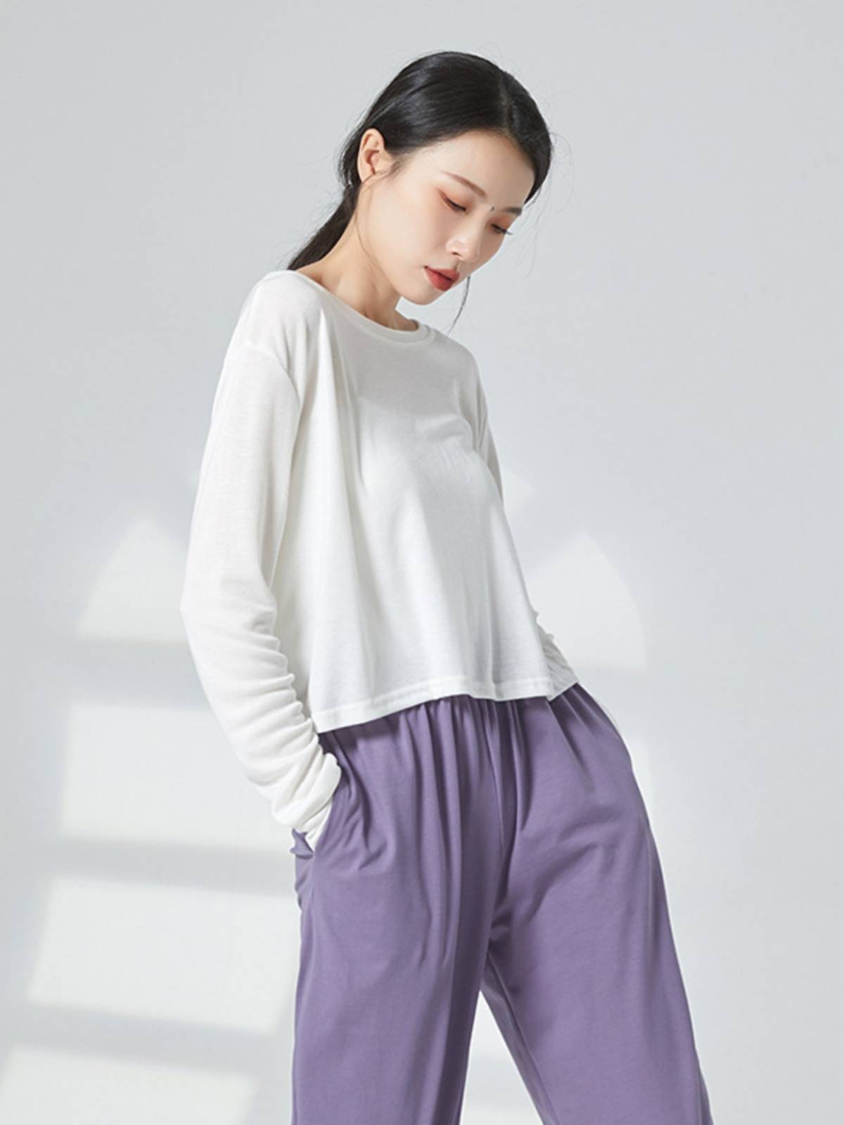 Dance practice service female sports breathable long -sleeved blouse top Chinese shape modern dance classical dance performance clothing