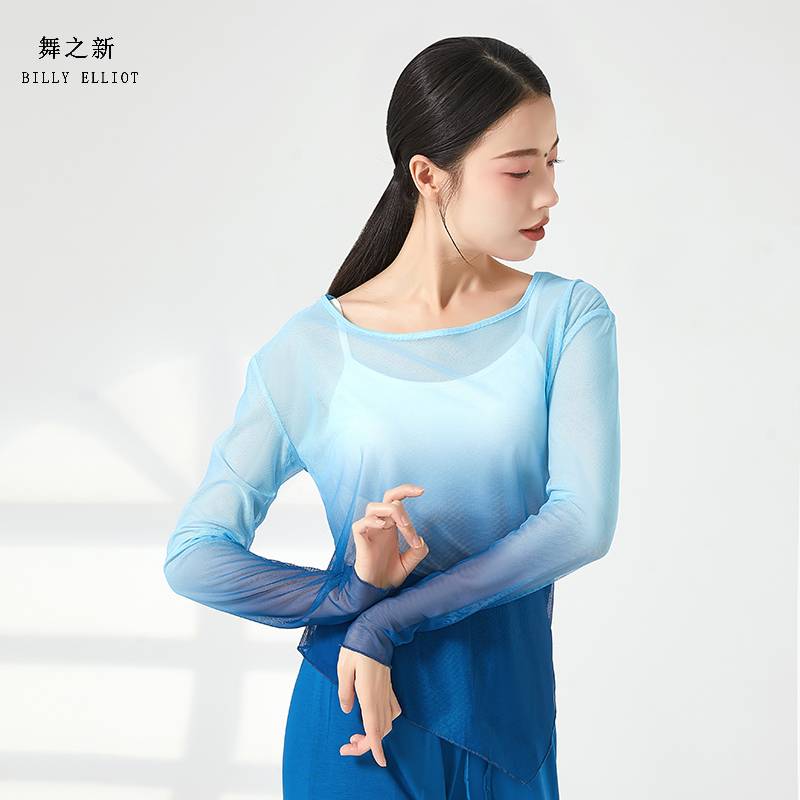 Classical Dance Dance Dressing Dress Autumn Gauze Fairy Ferry Chinese Dance Clothing Dance Dance Dance Practice Nets Top