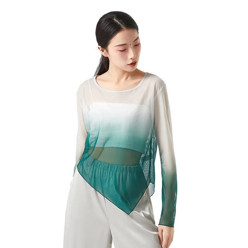 Classical Dance Dance Dressing Dress Autumn Gauze Fairy Ferry Chinese Dance Clothing Dance Dance Dance Practice Nets Top